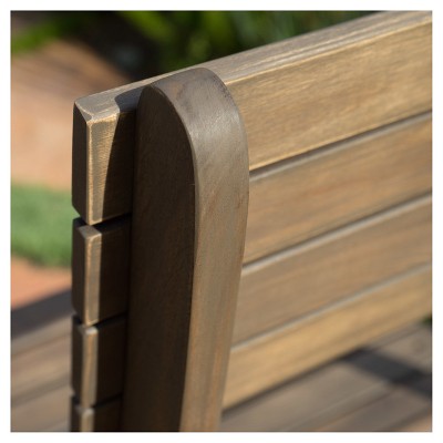 Positano Set of 2 Gray Acacia Wood Foldable Dining Chairs