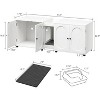 Cat Litter Box Enclosure, 55.1" Double Hidden Litter Cabinet for 2 Cats, Indoor Cat House - 2 of 4