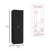 Vico 76" High Armoire Wardrove Closet with 2 Drawers, Double Door Cabinet , One Shelf and Hanging Rod, Bedroom Clothes Storage Cabinet Organizer - 3 of 4