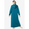 Dreams & Co. Plus Size Long Hooded Fleece Sweatshirt Robe - 3 of 4