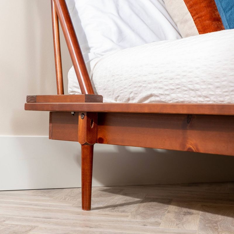 Boho Solid Wood Spindle Platform Bed - Saracina Home, 6 of 22