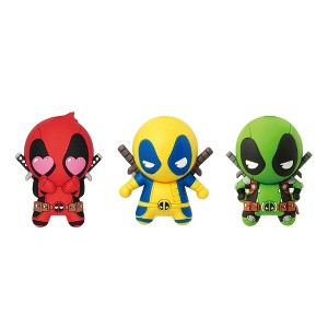 Monogram International Inc. Marvel Deadpool 3D Foam Bag Clip Set | Heart Eyes, Days of Future Now, Solo - 1 of 4