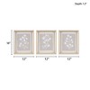 Gulches 3-Piece Framed Glass Wall Art Set - Botanical Floral Design - 3 of 4