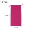 Unique Bargains Wedding Gift Microfiber Soft Drawstring Storage Bag 3 Pcs - 2 of 3