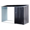 Firewood Storage Shed, Outdoor Firewood Rack, Outdoor Storage Shed with Log Holder, Firewood Shelter for Patio, Anthracite Galvanized Steel - 3 of 4