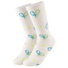 Women's Ivory Color With Tennis Novelty Socks - 2 of 3
