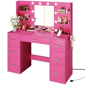 LACOO 43" Makeup Vanity with Mirrorand Adjustable Lights - 1 of 4