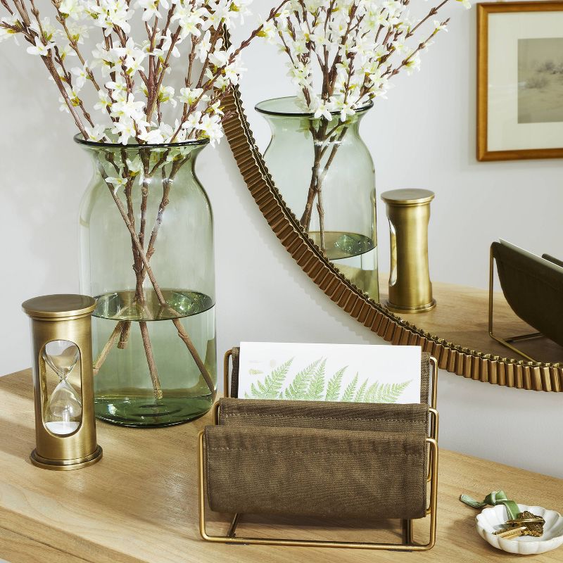 Brass &#38; Canvas Mail Organizer Olive - Hearth &#38; Hand&#8482; with Magnolia, 3 of 5