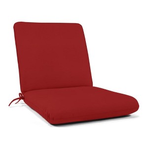 Casual Cushion Solid Sunbrella Fabric 1-Piece Indoor/Outdoor Club Chair Cushion, 22"W x 44"L - 1 of 4