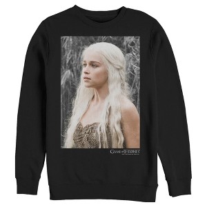Men's Game of Thrones Daenerys Photo White Logo Sweatshirt - 1 of 4