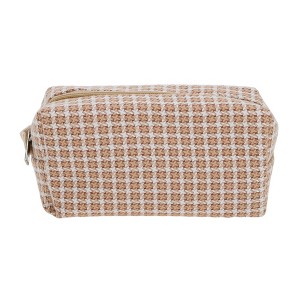 Unique Bargains 1 Pc Woven Pencil Case Braided Style Drawstring Makeup Bag for Vacation Knitting - 1 of 4