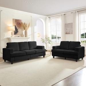 Mjkone 82" Width 3-Seat Sofa&Loveseat,Modular Sectional Couch Furniture Sets - 1 of 4