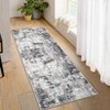Machine Washable 2x6 Runner Rug Modern Abstract Rug Stain Resistant Carpet With Non-Slip Backing Low Pile Floor Cover For Kitchen Hallway Entryway - 2 of 4