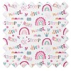 Bacati - Little Dino Girls Fuchsia/Aqua Muslin 6 pc Crib Bedding Set with Crib Musical Mobile - 3 of 4