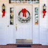 Syemin Wreaths Snow Flocked Artificial Christmas Wreath Artificial Xmas Wreath for Front Door Gate Wall Xmas Party Decoration, Green, 5"*24"*24" - 3 of 4