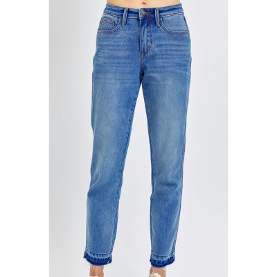 Women's Mid Rise Rigid Magic Release Hem friend Jeans - Judy Blue