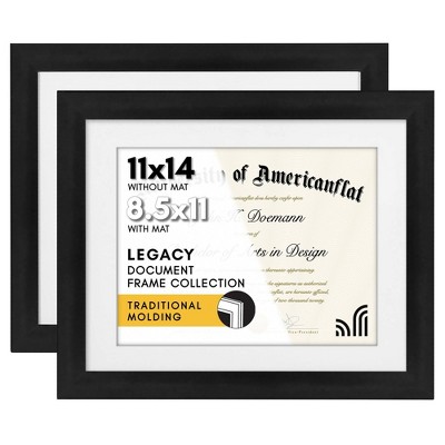 Americanflat Diploma Frame with shatter-resistant glass - Available in a variety of sizes