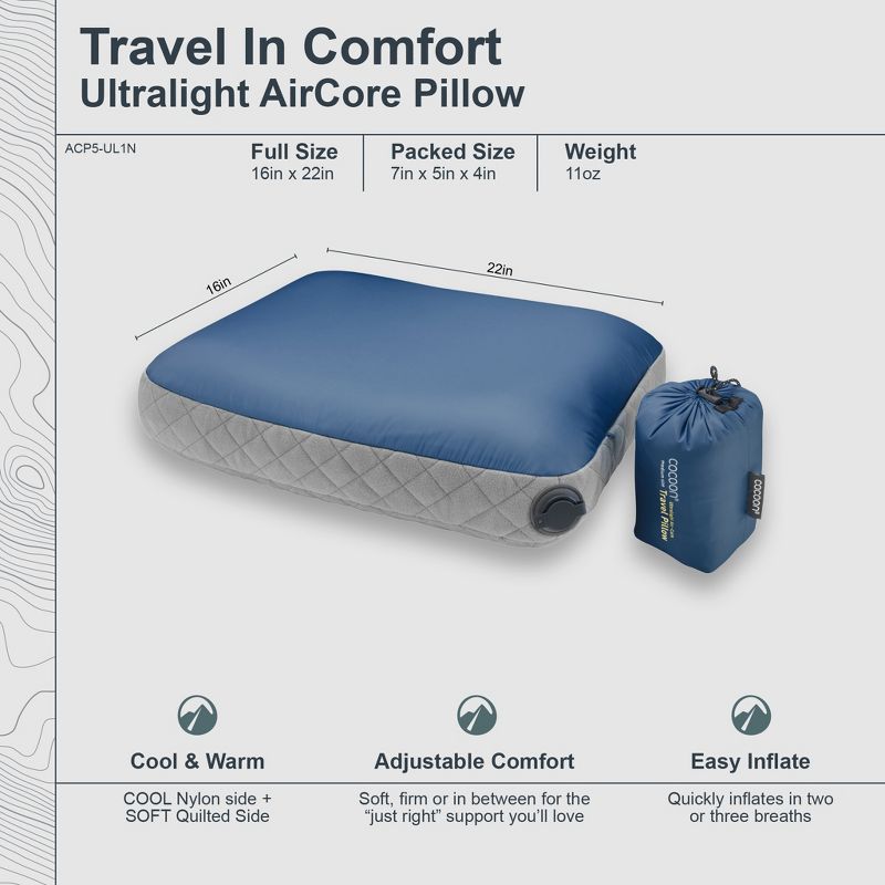 COCOON - Premium - Ultralight AirCore Pillow, 3 of 4