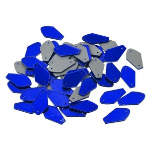 Unique Bargains Flat Back DIY Sew on Acrylic Irregular Mirrored Beads 50 Pcs - 1 of 4