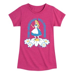 Girls' - Disney - Alice In Wonderland Fitted Short Sleeve Graphic T-Shirt - 1 of 4