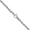 Chisel Stainless Steel Polished 3mm 30" Rope Chain Necklace - 4 of 4