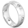 Pompeii3 Men's 3/4Ct Round Cut Diamond Polished 8mm Wedding Ring Gold Lab Created - 2 of 4