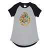 Harry Potter Girls' Wizarding World Hogwarts Crest Sleep Pajama Nightgown Grey - 2 of 4