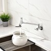 Modern Double-Handle Wall Mount Pot Filler Faucet - 3 of 4