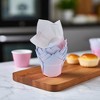 Unique Bargains Gradient Color Flame Shape Disposable Baking Cups Greaseproof Paper Blue 1.97"x3.15" 50 Pcs - 2 of 4