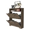 TIRAMISUBEST 2-Tier Shoe Rack - Dark Brown, Space-Saving Entryway Storage | Sturdy Shoe Organizer Shelf, Easy Assembly - 4 of 4