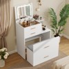 Vanity Desk with Flip Top Mirror and Lights White - 3 of 4