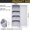 LunaLulinlk Expandable Kitchen Drawer Organizer, Adjustable Cutlery Trays and Utensil Holder, Kitchen Drawer Dividers Storage, Gray - 2 of 4