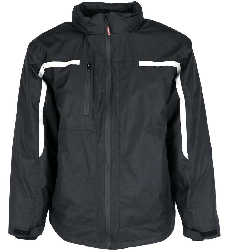 RefrigiWear Men's 3-in-1 Waterproof Insulated Rain Jacket System Raincoat with Detachable Hood, 3 of 10
