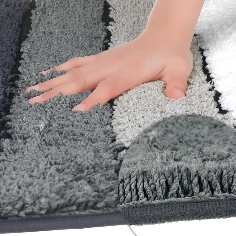 Unique Bargains Soft Non-Slip Ultra Water Absorbent Machine Washable Quick Dry Bathroom Floor Mat, 3 of 7