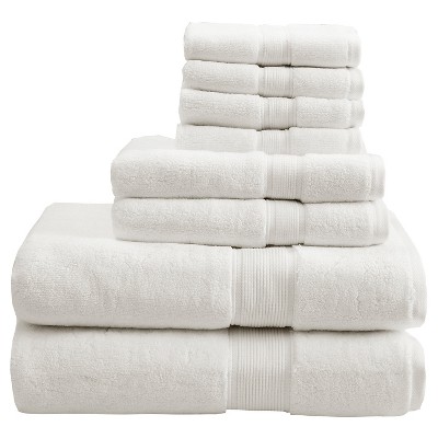 8pc Cotton Bath Towel Set Aqua : Target