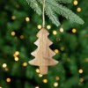 Northlight Tree and Star Wooden Christmas Ornaments - 5" - Brown - Set of 2 - 2 of 4