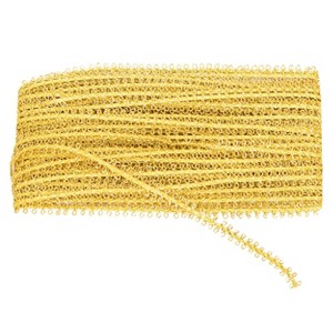 Gimp Braid Trim, 27 Yards Gold and Silver Metallic Edge Woven Trim, Curtain Slipcover Costume Decoration Sewing DIY Craft - 1 of 4