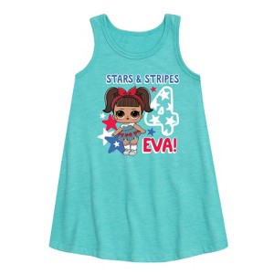 Girls' - LOL Surprise! - 4th of July Graphic Sleeveless Aline Dress - 1 of 3