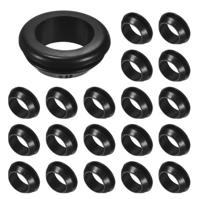 Unique Bargains Rubber Corrosion-Resistant Snap-in Locking Hole Plugs Black