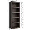 Tier Bookcase, Farmhouse Book Shelf with Storage Open Display Bookshelves - 2 of 4