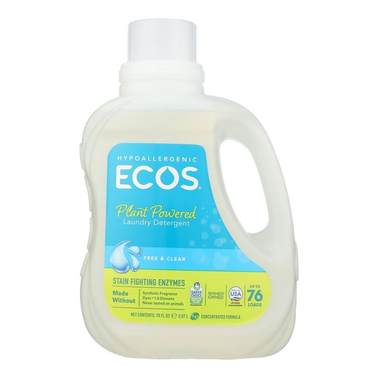 Ecos Laundry Detergent Free & Clear - Case of 4/70 fz, 2 of 4