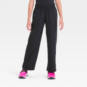 Girls' Woven Wide Leg Pants - All In Motion™ Black M : Target