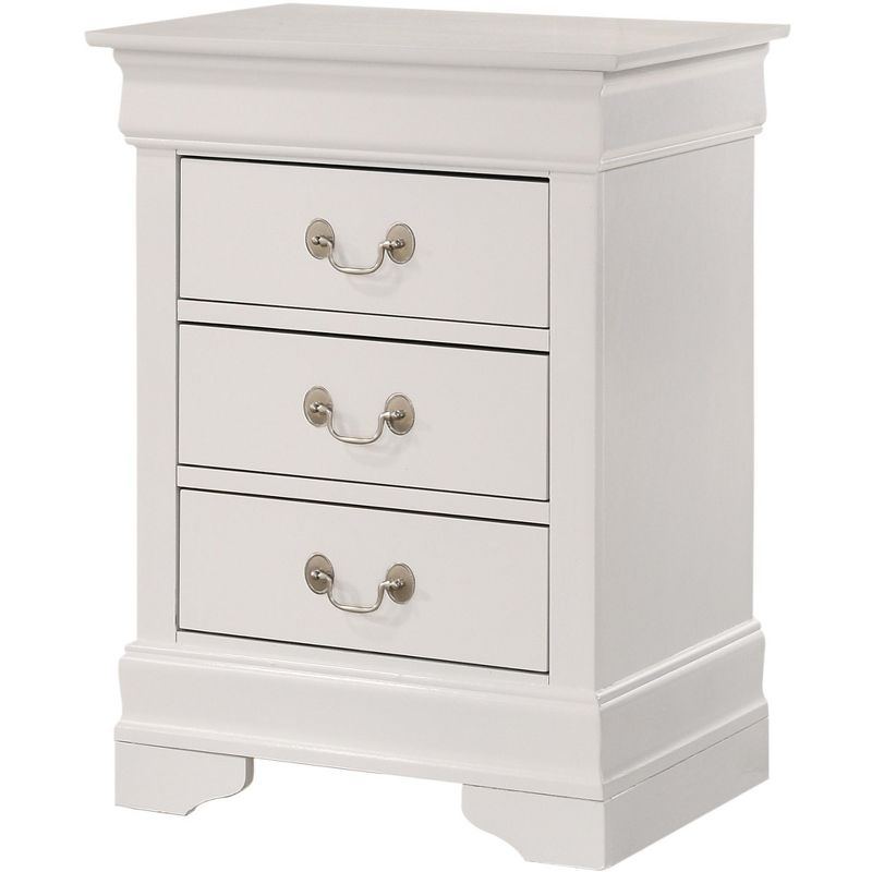 Passion Furniture Louis Philippe 3-Drawer Nightstand (29 in. H x 21 in. W x 16 in. D), 2 of 6