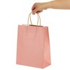 Blue Panda 15-Pack of Pink Glossy Medium Paper Gift Bags with Handles 8x4x10 Inches for Wedding Receptions, Baby Showers, Birthday - 2 of 4
