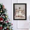 SEVOBAL Wall Art Three Snowman Pals Holiday Framed Decor for Living Room Seasonal Home Display, Black, 14"*1"*18" - 3 of 4