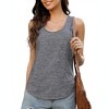 Ladies Sports Tank Top 92% Polyester 8% Spandex - Lightweight, Stretchy, Loose Fit, Racerback, Scoop Neck - 2 of 4