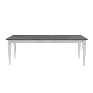 90" Katia Dining Table Rustic Gray and Weathered White Finish - Acme Furniture: Extendable, Seats 8 - 1 of 4