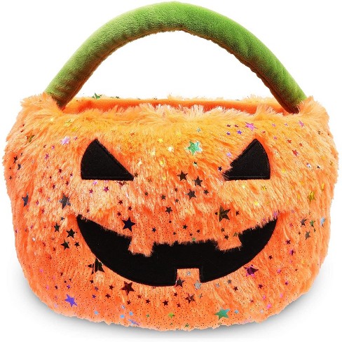 Spooky Central Plush Jack-o-lantern Trick Or Treat Bag For Halloween Party  Decorations (10 X 8.75 In) : Target