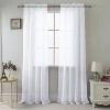 RT Designer Collection Celine Sheer Luxurious Modern Design Curtain Panel 54" x 84" White - 2 of 4