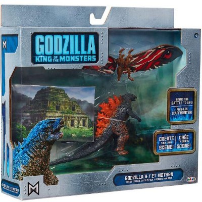 Godzilla King Of The Monsters Matchup Fire Godzilla And Mothra Action Figure 2 Pack